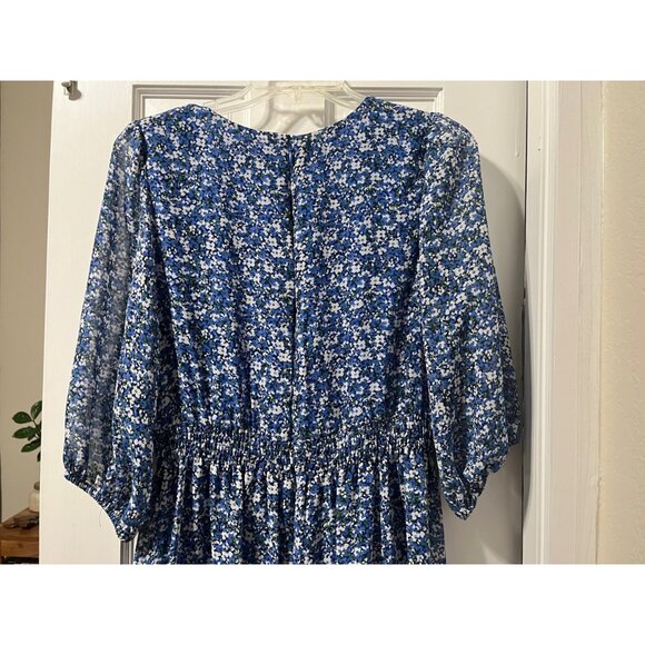 Just Taylor Floral Print Chiffon Dress, Size 10 - Picture 10 of 12